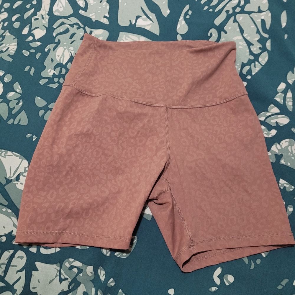 Popflex Leopard Print Workout Shorts